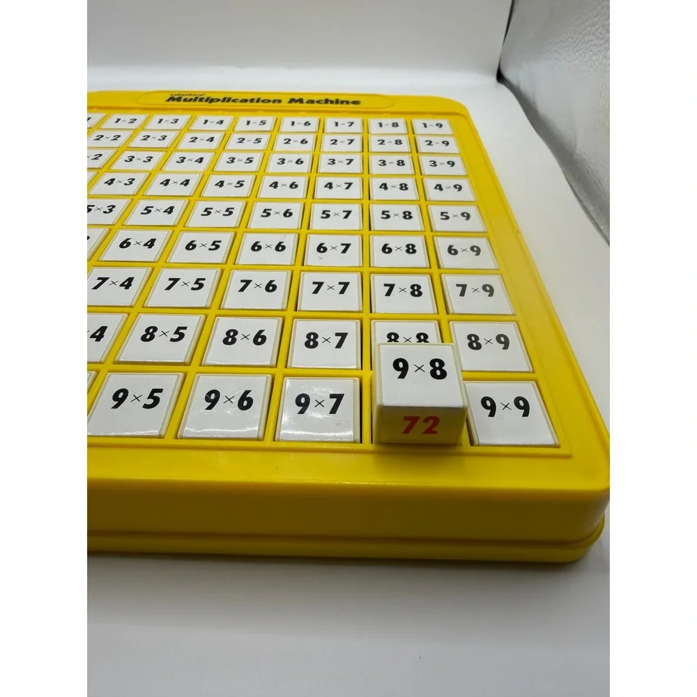 Lakeshore Multiplication Machine Math Learning Toy Educational Tool Yellow 1-9